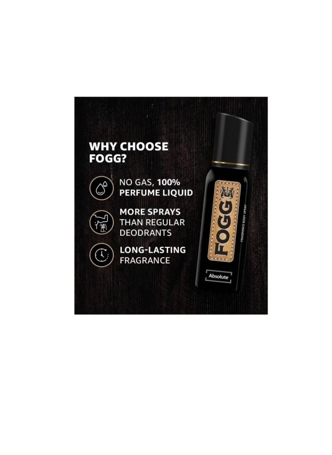 FOGG Fantastic Fragrance Body Spray Absolute 120ml  - Image 2
