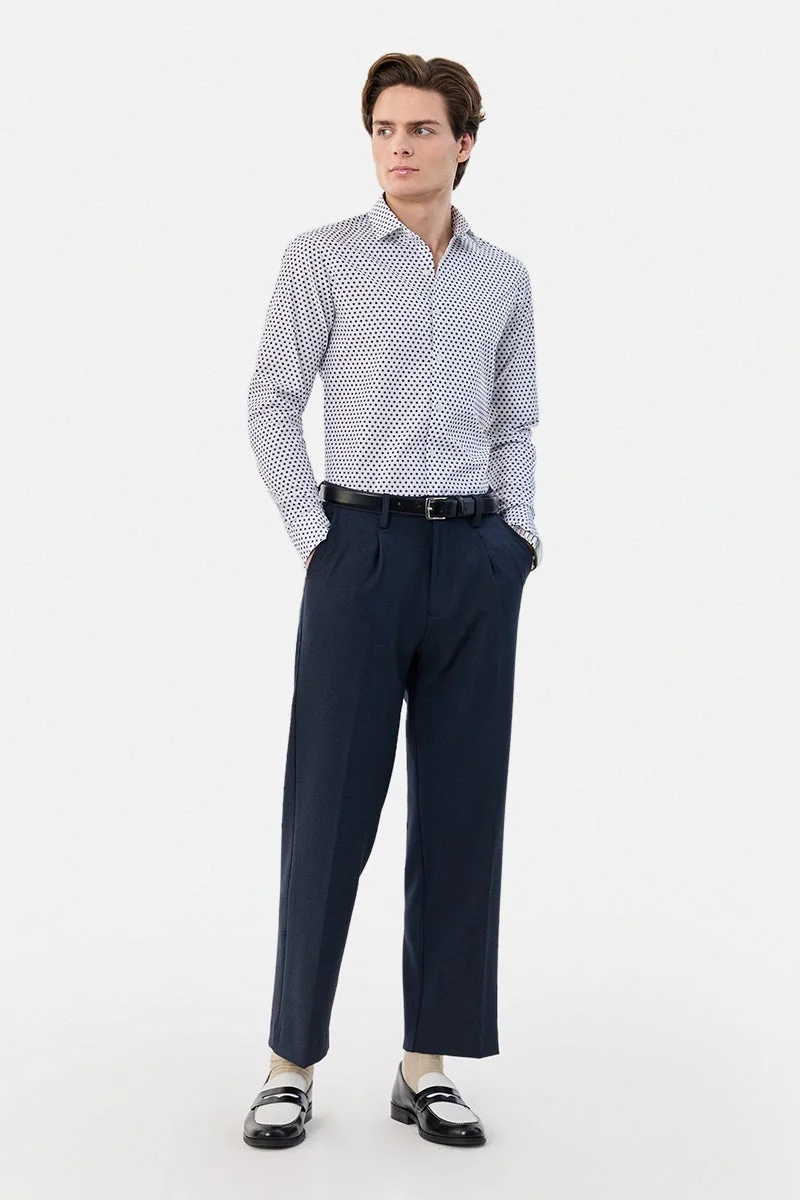 سنيتش قميص قطني مطبوع بقصة ضيقة