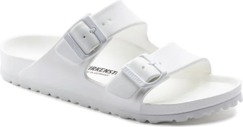 BIRKENSTOCK Arizona Eva White Double Buckle Unisex Slippers 129441-129443 White V2