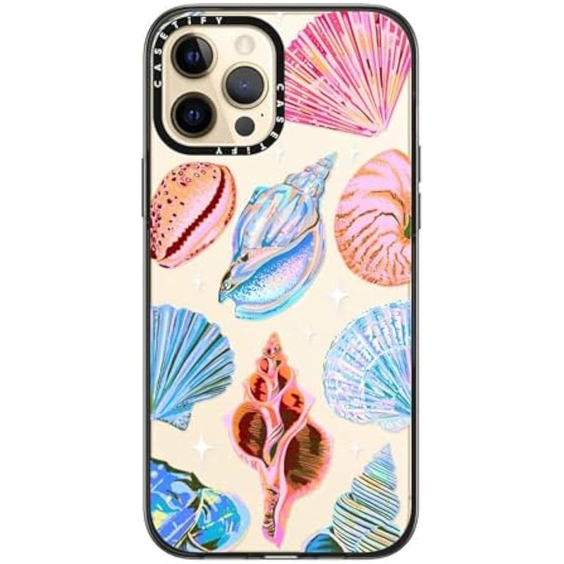 Casetify iPhone 12 Pro Max Compact Case 【2x Military Grade Drop Test/4ft Drop Protection】 - Seashell - Black - Image 3