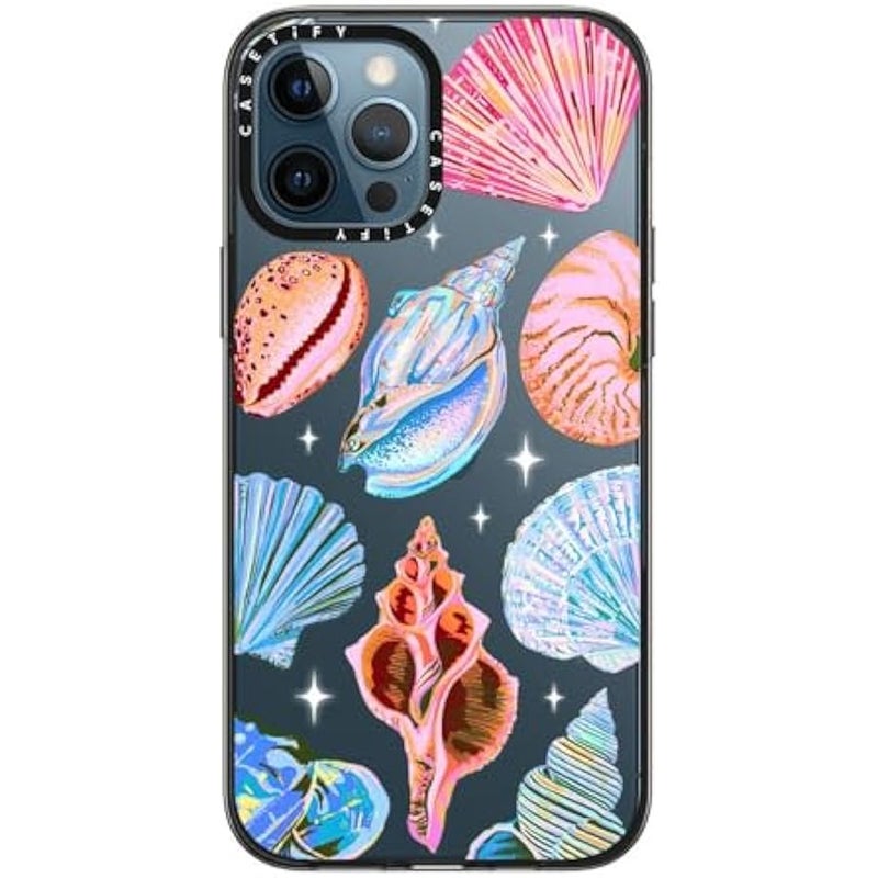 Casetify iPhone 12 Pro Max Compact Case 【2x Military Grade Drop Test/4ft Drop Protection】 - Seashell - Black - Image 4