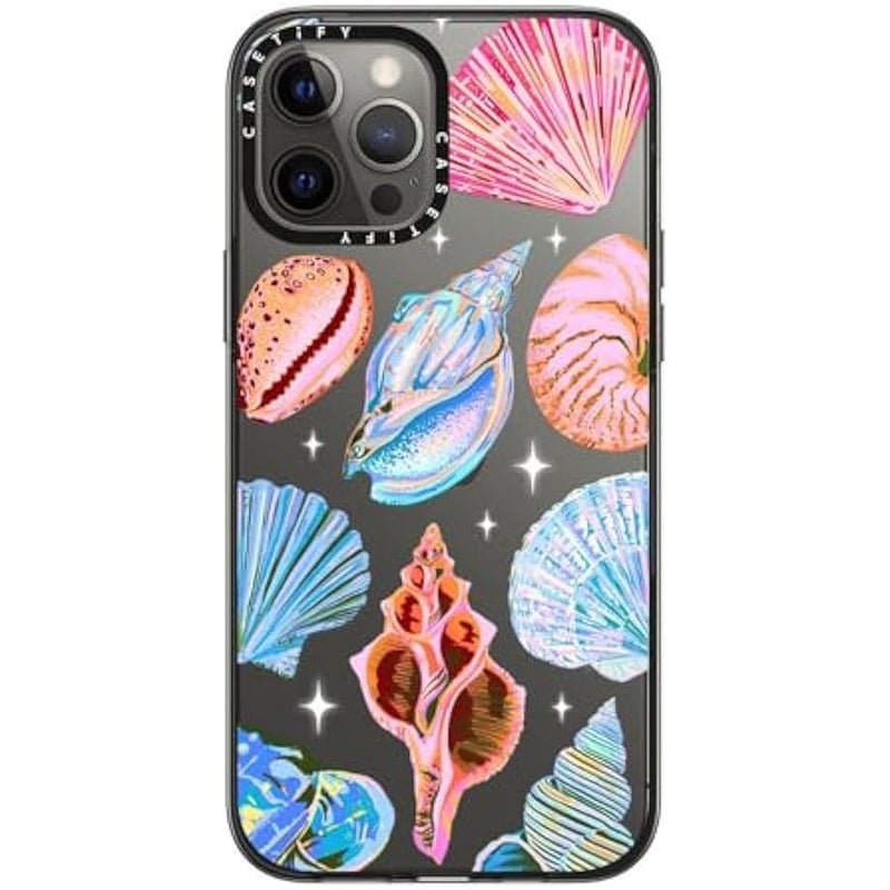 Casetify iPhone 12 Pro Max Compact Case 【2x Military Grade Drop Test/4ft Drop Protection】 - Seashell - Black - Image 2
