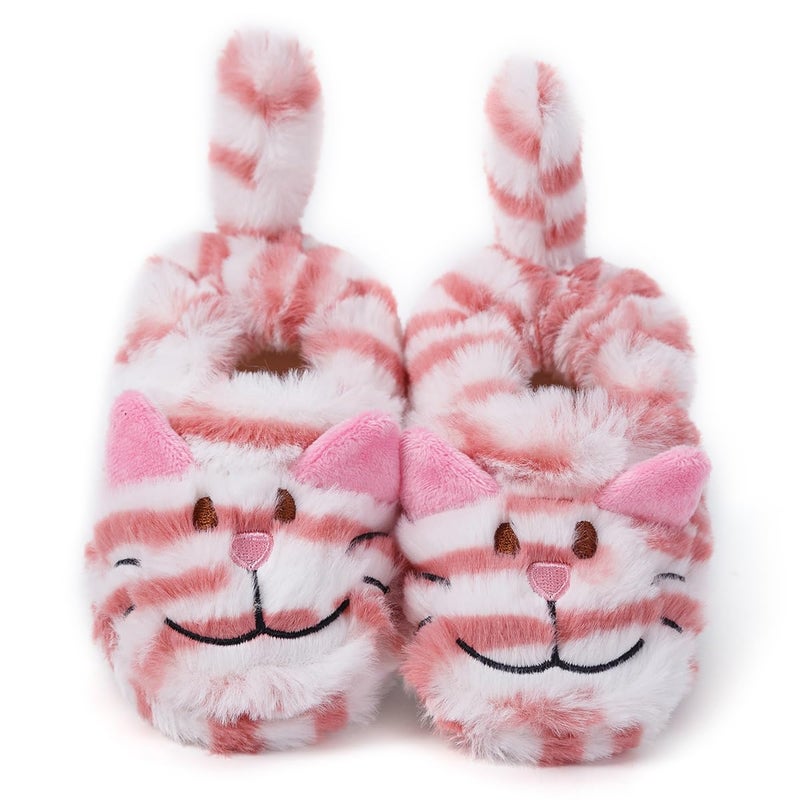 Enteer Baby Girls' Kitty House Slippers Pink US 9-10 - Image 1