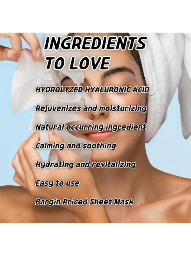 ELT Wellcero Hyaluronic Collagen Face Mask 5pcs – Korean Anti-Aging Wrinkle Repair & Deep Hydration Sheet Mask - Image 2