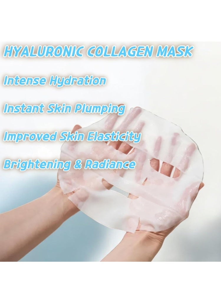 ELT Wellcero Hyaluronic Collagen Face Mask 5pcs – Korean Anti-Aging Wrinkle Repair & Deep Hydration Sheet Mask - Image 3