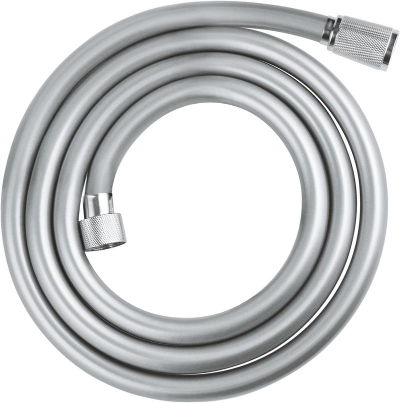 Soft Shower Hose 1.5m (150cm) Chrome Plated - Flexible Anti-Twist Shower (360°), Universal 1/2" Connection, Pressure and Heat, Silver