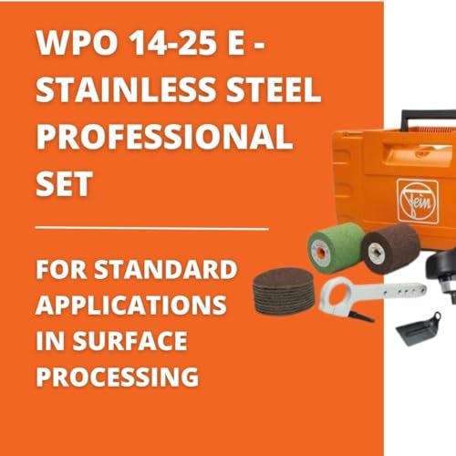 Fein WPO 1425 E Stainless Steel Professional Set for Applications in Surface Processing Polishing Grinding 1200W Variable Speed Ergonomic Safety Features 72214950080 - Image 3