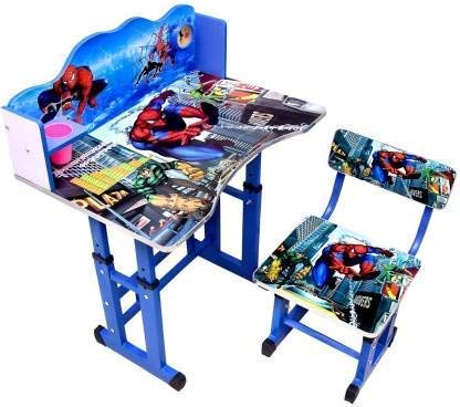 BRIJBAZAAR BRIJBAZAAR Kids Engineered Wood Study Table with Chair Set Multicolour1 Year Extended Warranty