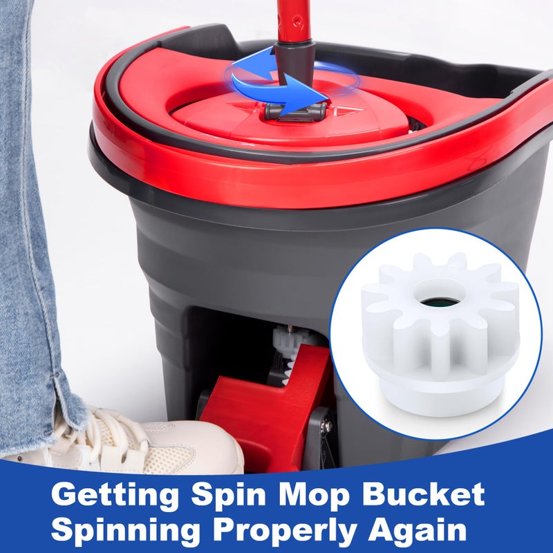 TIDYKITC 3 Pcs Spin Mop Bucket Replacement Gear Compatible with O Cedar Mop Bucket Pedal Only One Way Bearing Repair Parts - Image 5