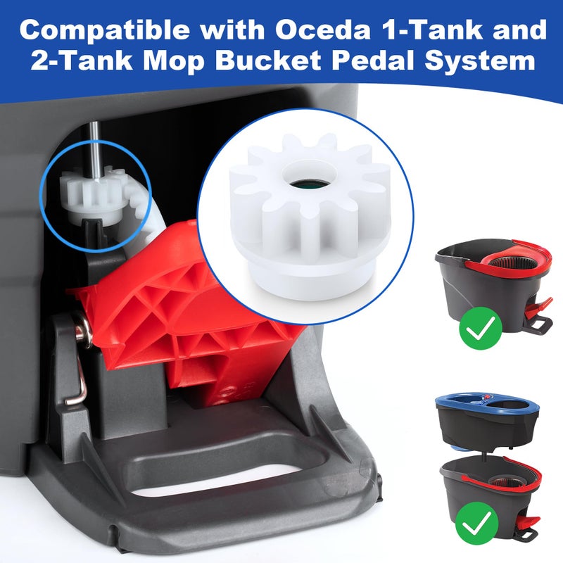 TIDYKITC 3 Pcs Spin Mop Bucket Replacement Gear Compatible with O Cedar Mop Bucket Pedal Only One Way Bearing Repair Parts - Image 2