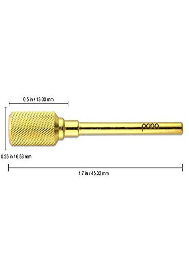 Pana Beauticom Professional Pana Brand Large Dome Top Barrel Nail Carbide Bit 3/32" Shank Size for Manicure, Dremel, Buffing Nails (XF - EXTRA FINE, GOLD) - Image 2