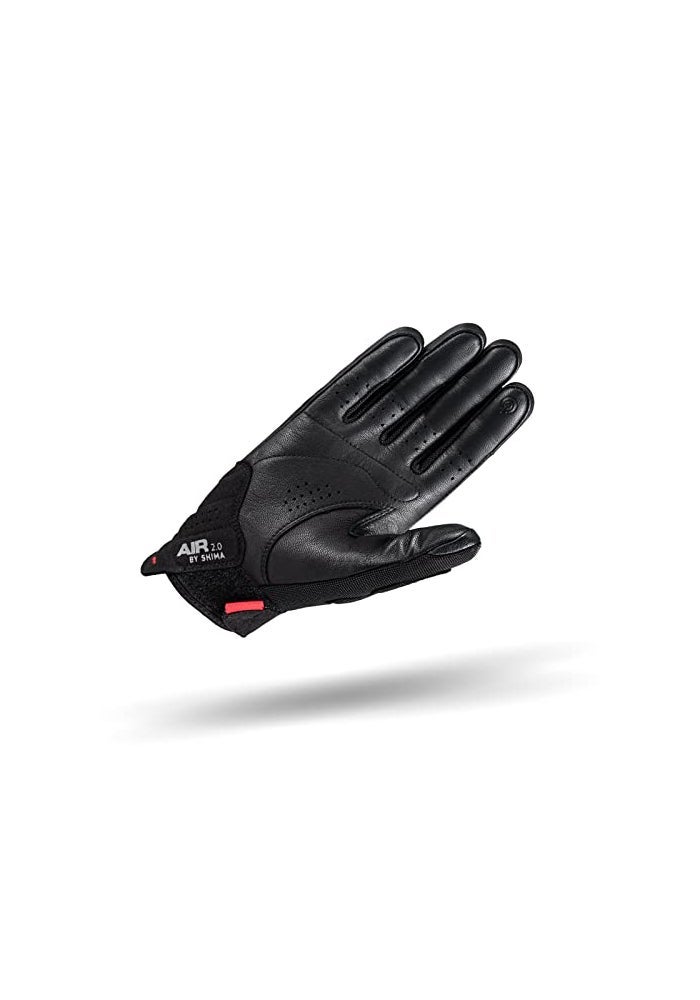 SHIMA Air 20 Motorcycle Gloves Men Leather Summer Biker Armoured Protectors Motorbike Perforated Ventilated Reinforced Touchscreen Motorsport Glove Street Motorbikes Mens Black XXL - Image 3