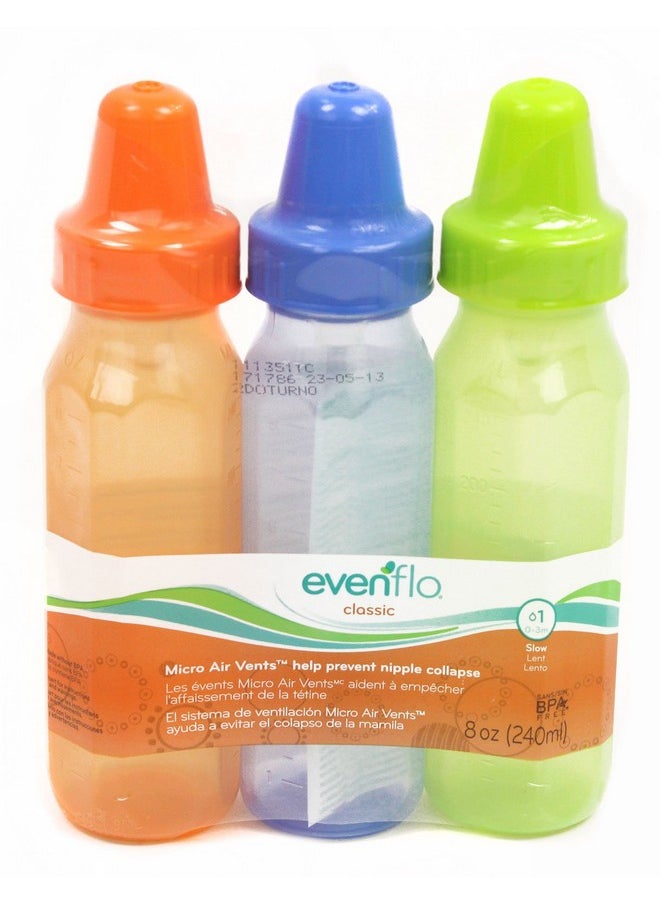evenflo Evenflo 3 Count Classic Light Tint Nurser, 8 Ounce  - Image 1