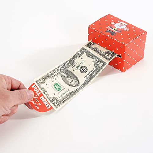 Current Happy Santa Christmas Money Dispenser and Gift Bag Set, 2-1/2 x 3-Inch Bill Holders With 3 x 6-1/2 x 9-Inch Gift Bag, Fun Holiday Cash Box for Kids, Includes 60 Seals to Join Each Bill - Image 4