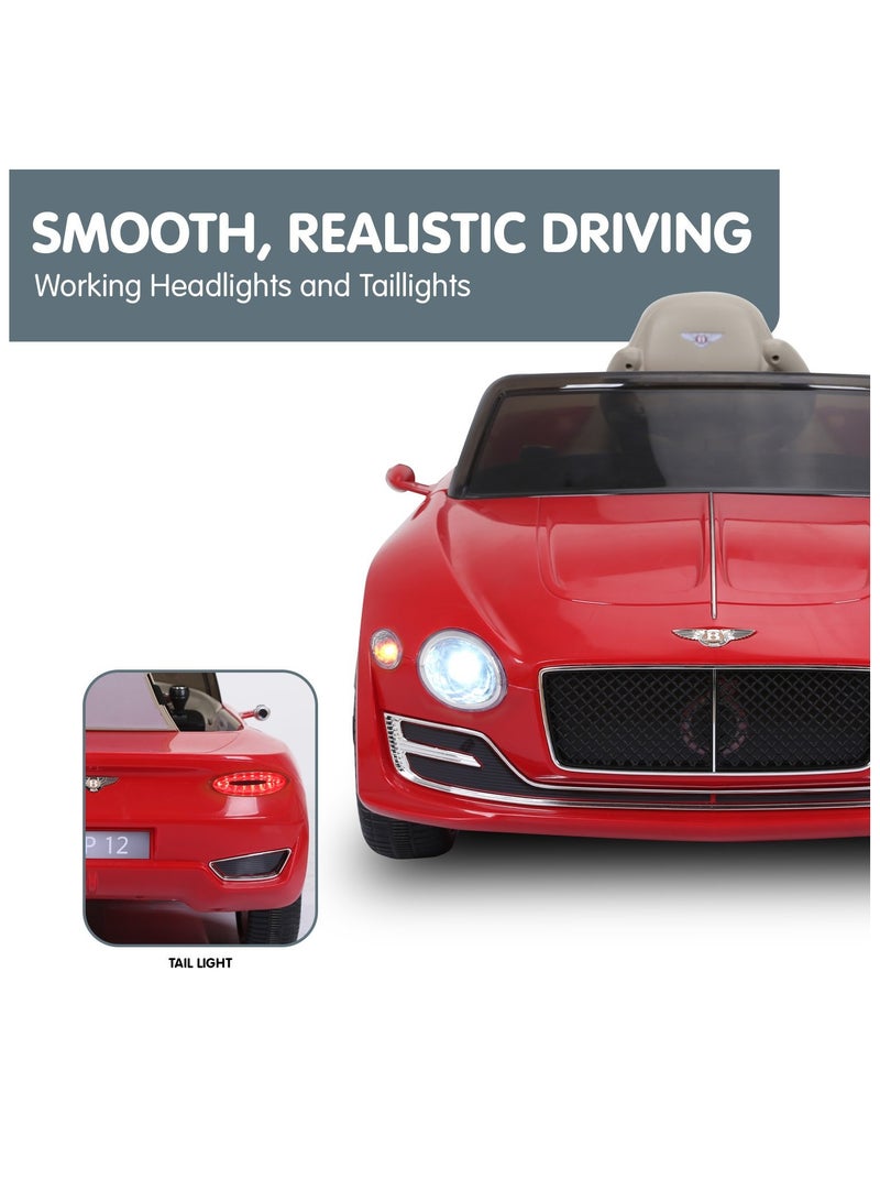 Bentley Sports 12V Kids Ride On Car - Red - Image 3