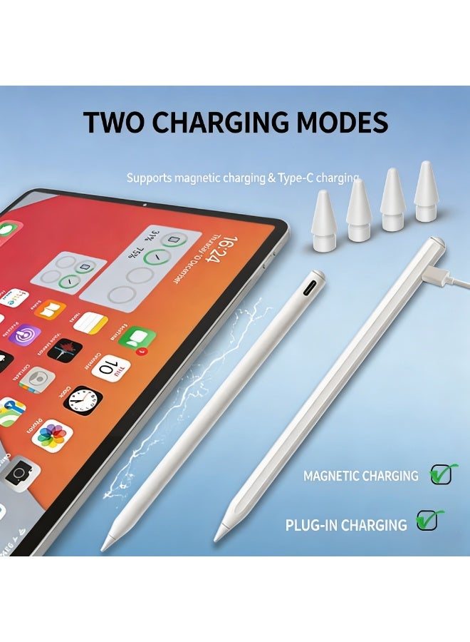 TerraLUX The Air 8 stylus for Apple iPad (2018-2026) supports magnetic charging and Type-C charging, boasts up to 11 hours of battery life, and is an ultra-lightweight stylus compatible with A16 iPad