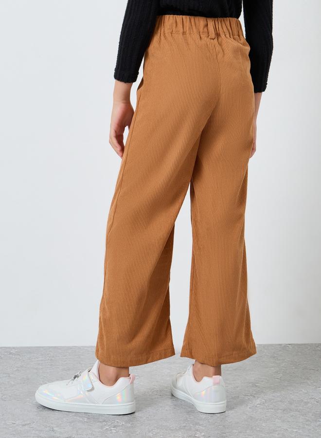 Styli Teens Rust Corduroy Wide Leg Pants - Image 4