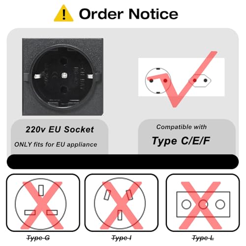 Yinleader 2000W Step Up/Down Transformer,Convert 110/120V to 220/240 Volt OR Convert 220V to 110V Voltage Converter with 2US&2 EU outlets [110V US Power Cord Included Only, No 220V Cord] - Image 3