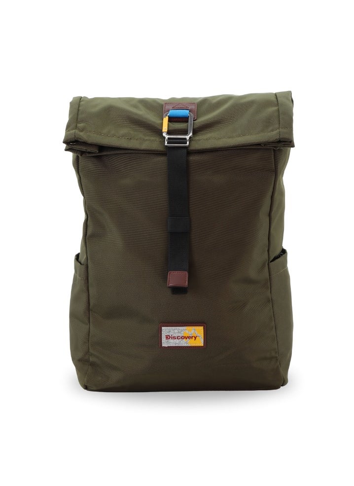Discovery ICON Roll Top 15L Backpack Khaki, Durable Lightweight Multi Compartment Travel Bag, Padded Laptop/Tablet Pocket RFID, Adjustable Strap With Luggage Fix Strap, Men Women School Outdoor - pzsku/Z752AF6BE5C304C4C4512Z/45/_/1739529998/3b7e8ad5-a1eb-4b51-96f2-b5481b17d919
