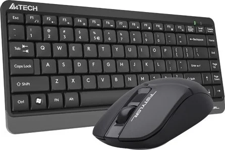 A4TECH A4 TECH FG1112 Wireless Q Trk Optic Mouse Black Multimedia Keyboard - Mouse Set Mini