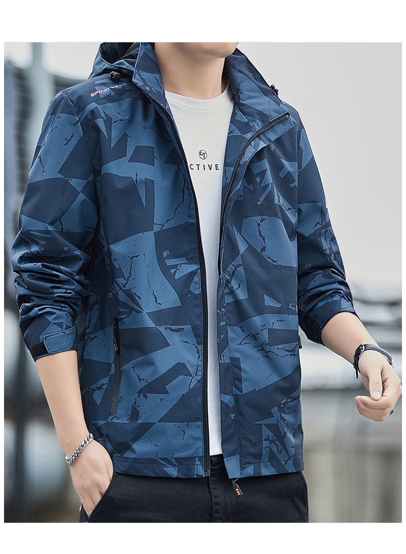 Fashionable Men's Windproof And Waterproof Outdoor Sports Hooded Jacket  - Image 2