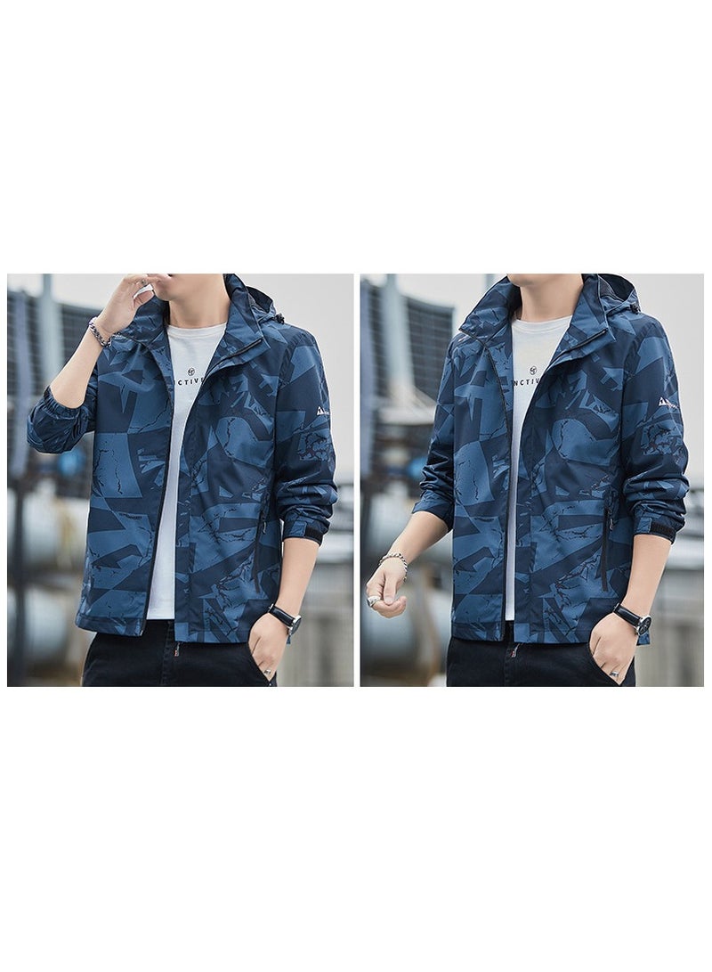 Fashionable Men's Windproof And Waterproof Outdoor Sports Hooded Jacket  - Image 3