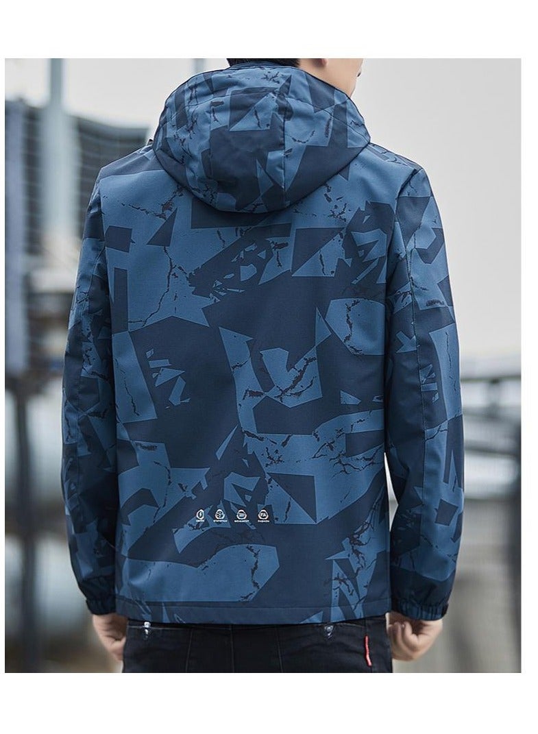 Fashionable Men's Windproof And Waterproof Outdoor Sports Hooded Jacket  - Image 4