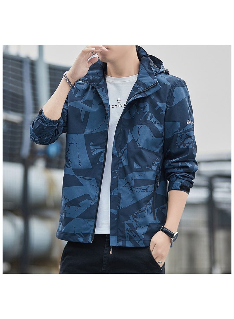 Fashionable Men's Windproof And Waterproof Outdoor Sports Hooded Jacket  - Image 1