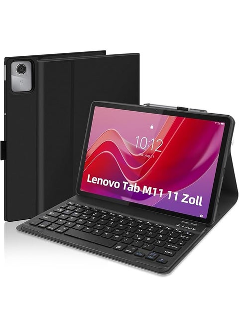 Keyboard Case For Lenovo Tab M11 2024 11'' Tb330Fu Tb330Xu Spanish Keyboard Case Qwerty Wireless Bluetooth Keyboard Removable For Lenovo Tab M11 2024 Tablet 11 Inches Black