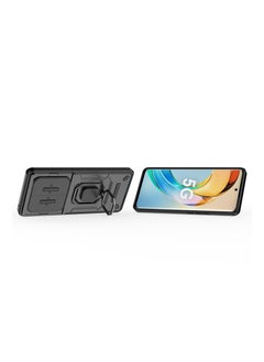 CoomBe Slide Camera Lens Cover Phone Case Honor X9b 5G Cover Luxury Armor PC Shockproof Metal Ring Stand Protective Back Cover  - Image 3