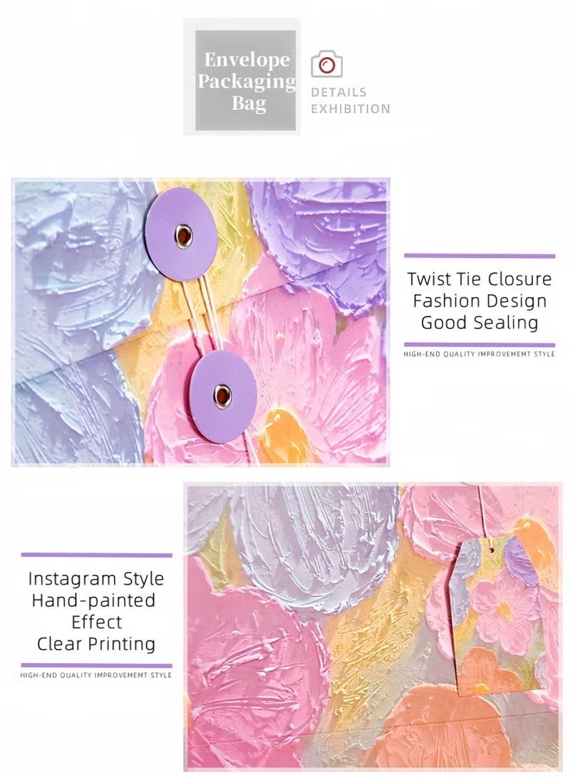 2 قطعة أكياس هدايا نمط اللوحة الزيتية ، علب هدايا عيد الميلاد ، أكياس تغليف المغلف ، أكياس الهدايا الورقية الإبداعية ، علب هدايا العطلات ، أكياس الهدايا - Image 4