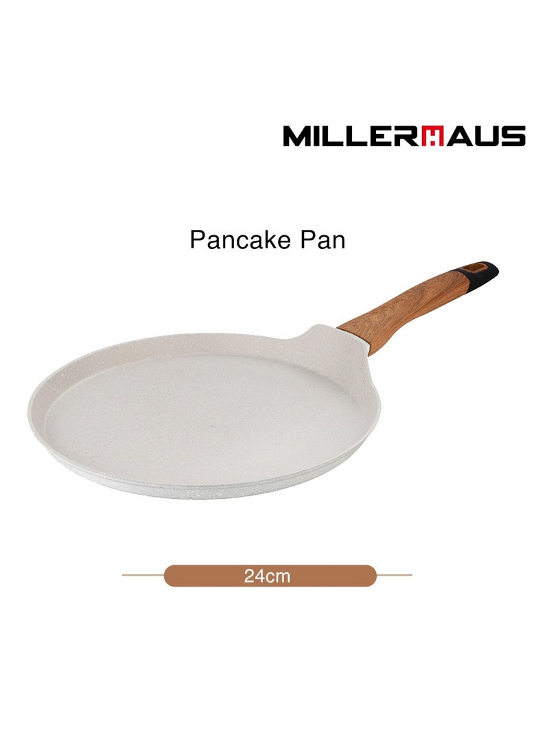 MILLERHAUS - Millerhaus Natural Crepe Pan 24cm Forged Aluminium - Image 1