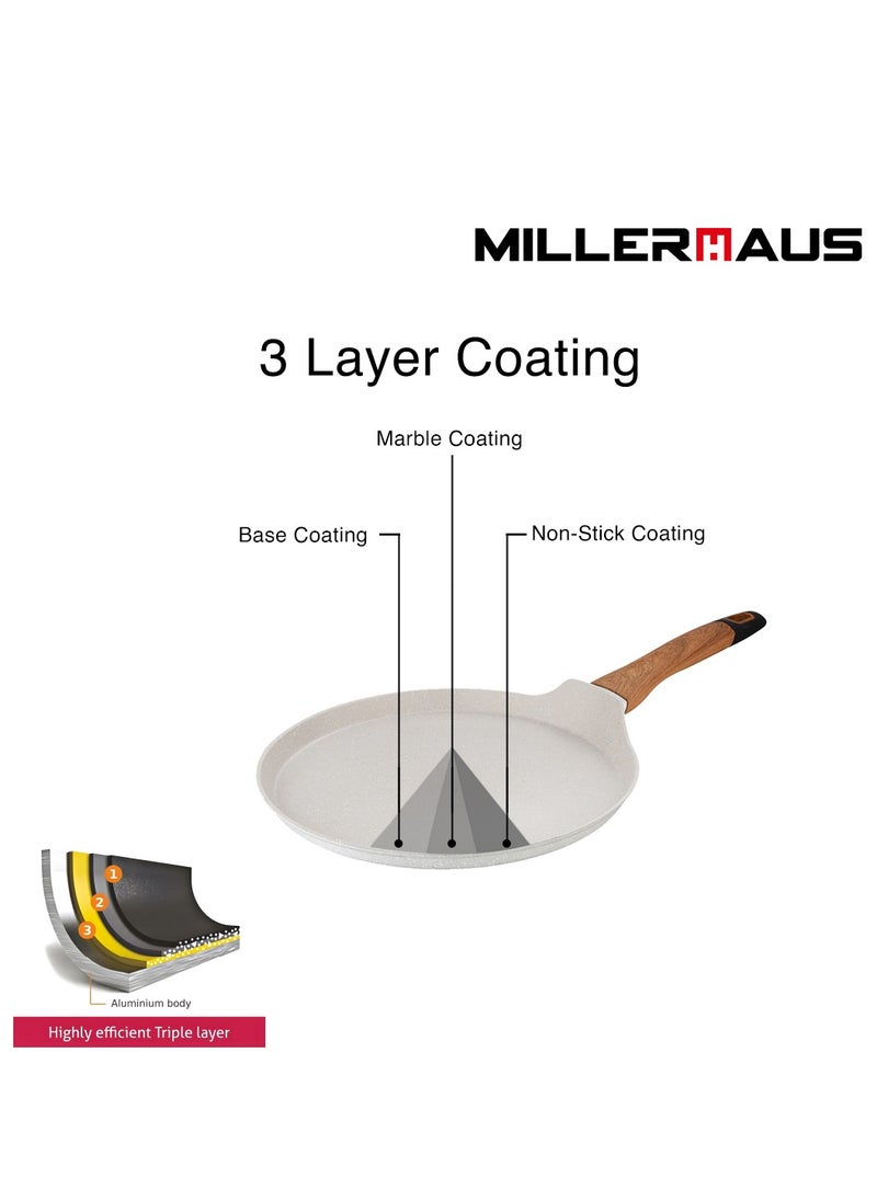 MILLERHAUS - Millerhaus Natural Crepe Pan 24cm Forged Aluminium - Image 1