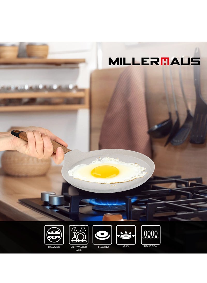 MILLERHAUS - Millerhaus Natural Crepe Pan 24cm Forged Aluminium - Image 1