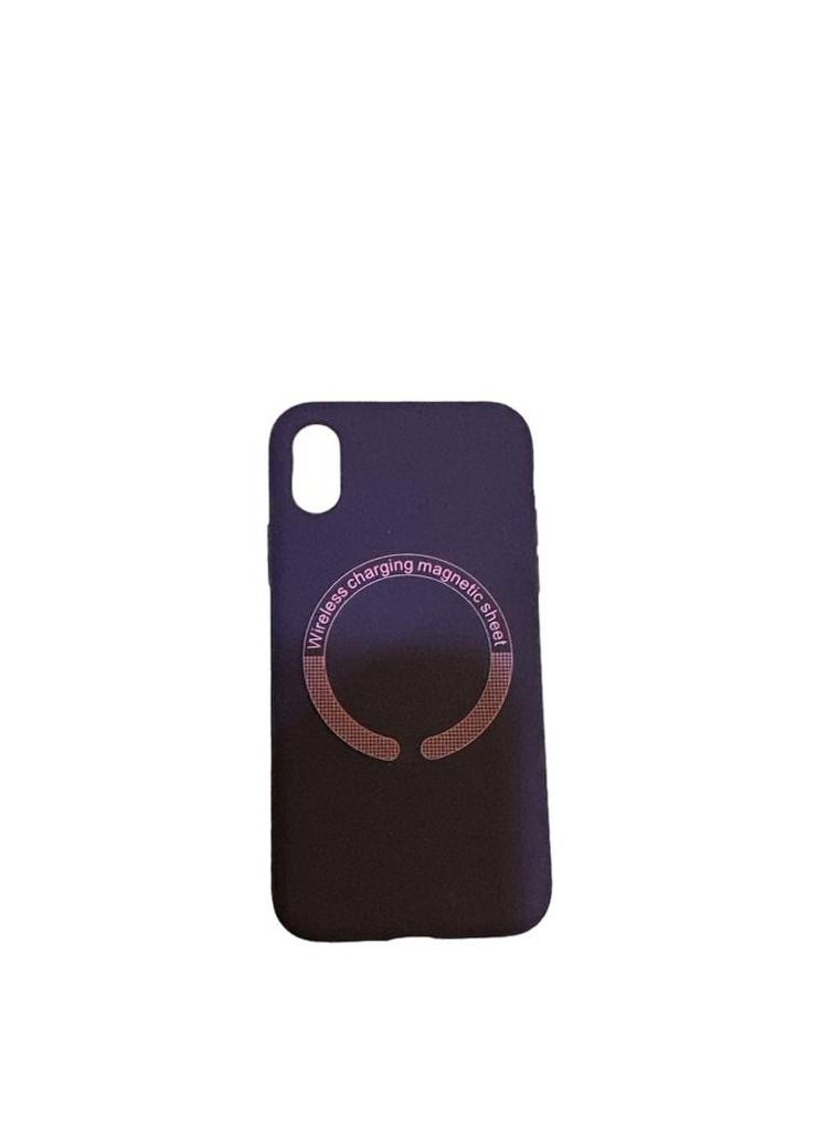 Generic - Silicone back cover MagSafe compatible with iPhone Xs max Purple - Image 1