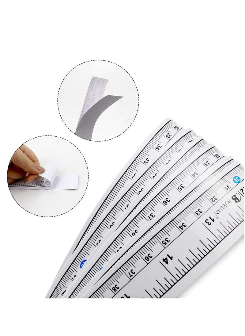Y&D - 8 Pcs Self-Adhesive Measuring Tape Workbench Ruler Adhesive Backed Double Scale Stick Measure Left to Right 36 Inches for Work Woodworking Saw Drafting Table - Image 1