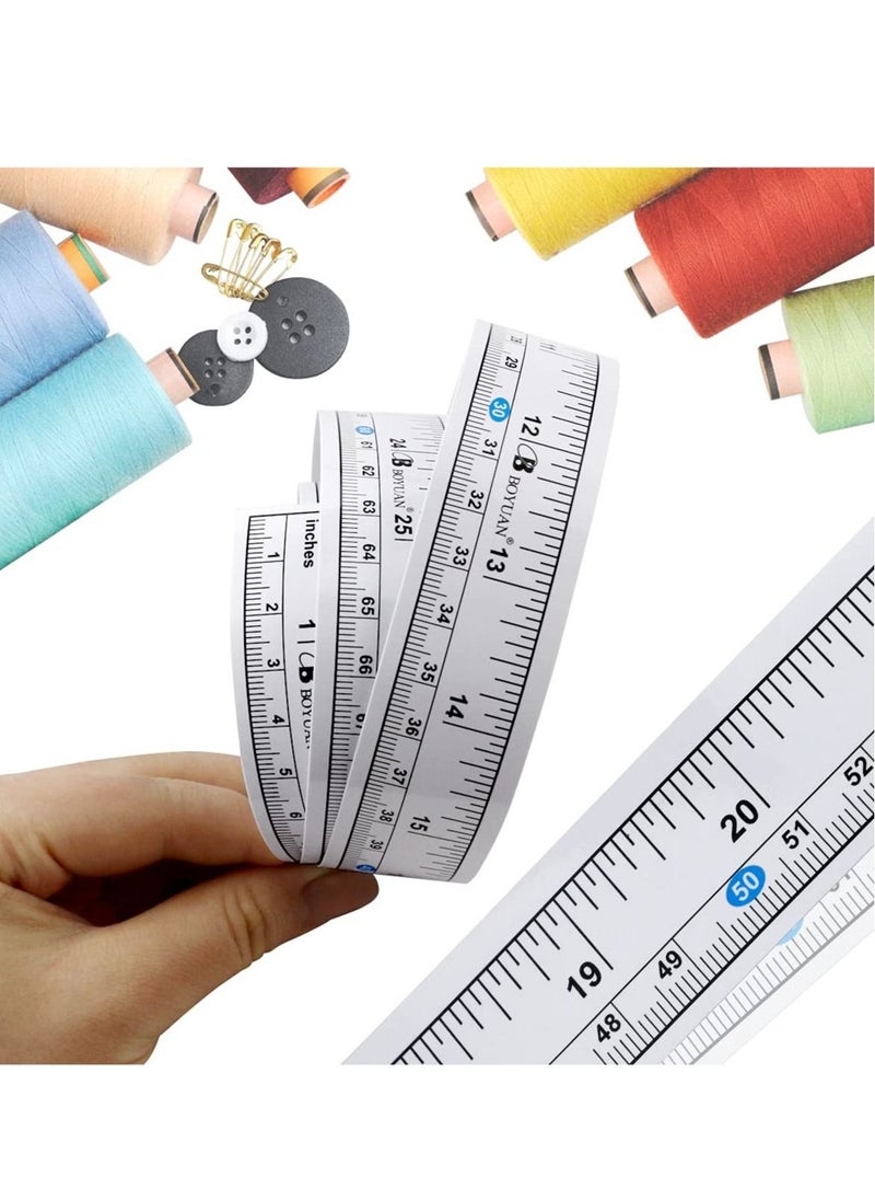 Y&D - 8 Pcs Self-Adhesive Measuring Tape Workbench Ruler Adhesive Backed Double Scale Stick Measure Left to Right 36 Inches for Work Woodworking Saw Drafting Table - Image 1