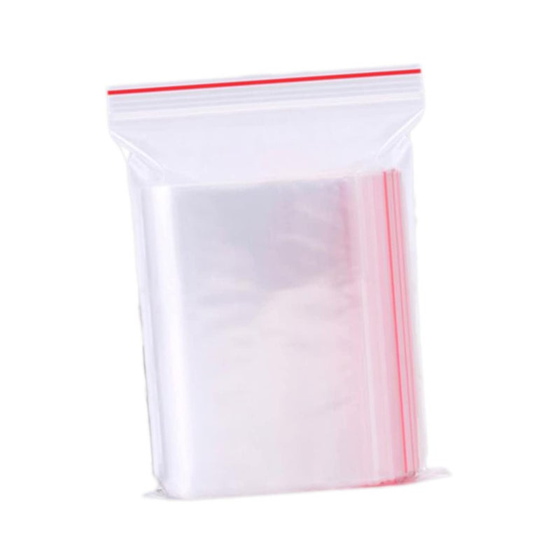 Clear Self Sealing Storage Bags 2 Pack Resealable For Jewelry Candy Kitchen 6X4X1CM - Image 2