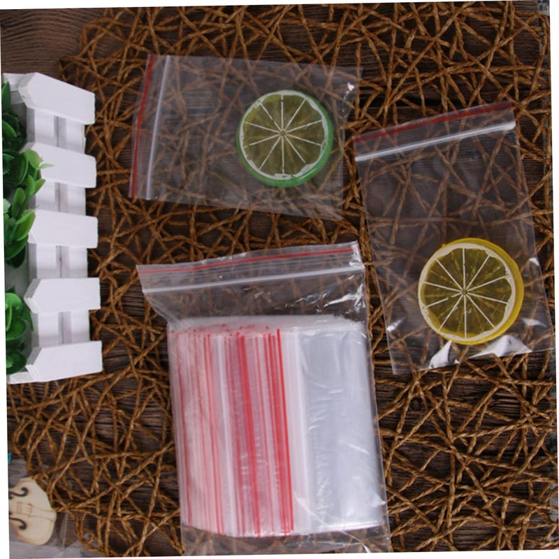 Clear Self Sealing Storage Bags 2 Pack Resealable For Jewelry Candy Kitchen 6X4X1CM - Image 4