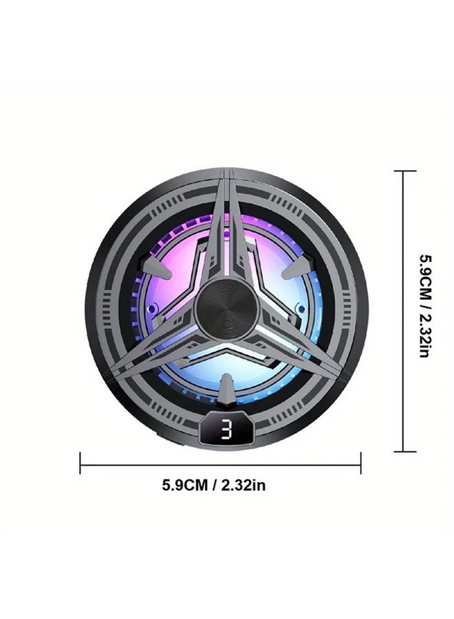 Black Magnetic Phone Cooling Fan Portable Radiator for iPhone 16 15 Pro Max Samsung Xiaomi 14 - Image 2
