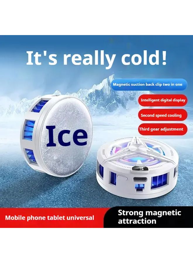 Black Magnetic Phone Cooling Fan Portable Radiator for iPhone 16 15 Pro Max Samsung Xiaomi 14 - Image 1