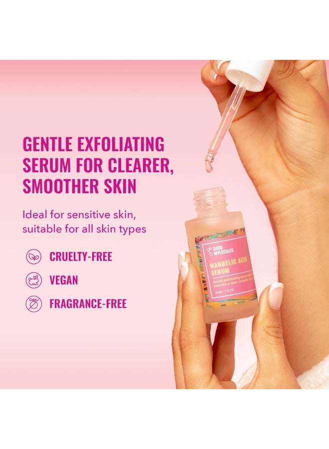 Good Molecules Mandelic Acid Serum - Gentle Face Exfoliator Serum with Ultra Hydrating Hyaluronic Acid - Exfoliating PHAs to Brighten Skin - Skin Care For Face - Image 2