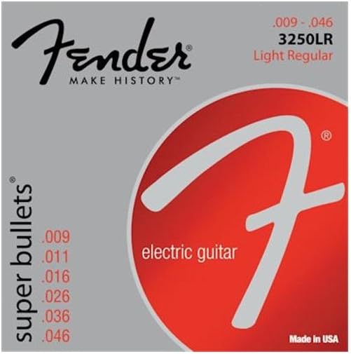 Fender Super 3250 Bullet Electric Guitar Strings Nickel Plated Steel Bullet End 3250LR 009046