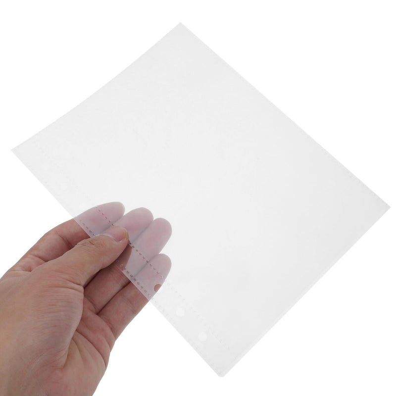 A5 Plastic Sheet Protectors 50pcs Double Sided 6 Ring Binder Pockets For Photos Cards Documents - Image 4
