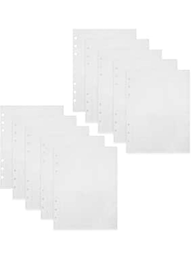 A5 Plastic Sheet Protectors 50pcs Double Sided 6 Ring Binder Pockets For Photos Cards Documents - Image 1