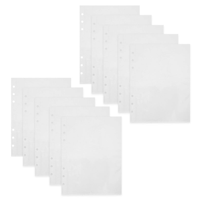 A5 Plastic Sheet Protectors 50pcs Double Sided 6 Ring Binder Pockets For Photos Cards Documents - Image 2
