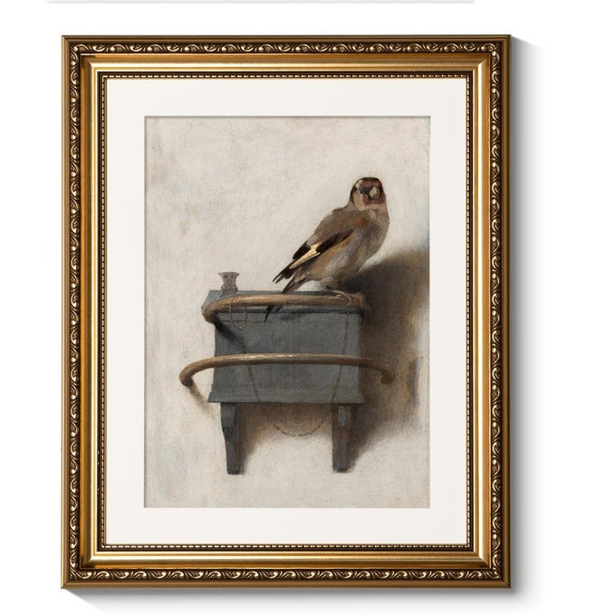 VINTAGE GOLD FRAMED BIRD WALL ART BEDROOM BATHROOM GOLDFINCH PICTURE WALL DECOR CANVAS PRINTS ANTIQUE PICTURE FRAME STILL LIFE PAINTINGS HOME FARMHOUSE COTTAGE DECOR13X16 INCH