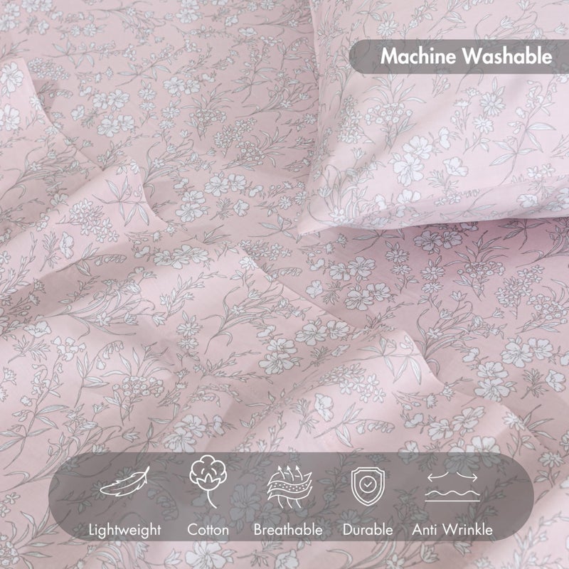 RUVANTI 100% Cotton Sheets Full Size Bed Set - 300 Thread Count Silky Soft Sateen Weave, Cooling, Lightweight & Breathable, 16" Deep Pocket, Durable & Luxury Satin-Like, 4 Piece, Pink Fusion - Image 4