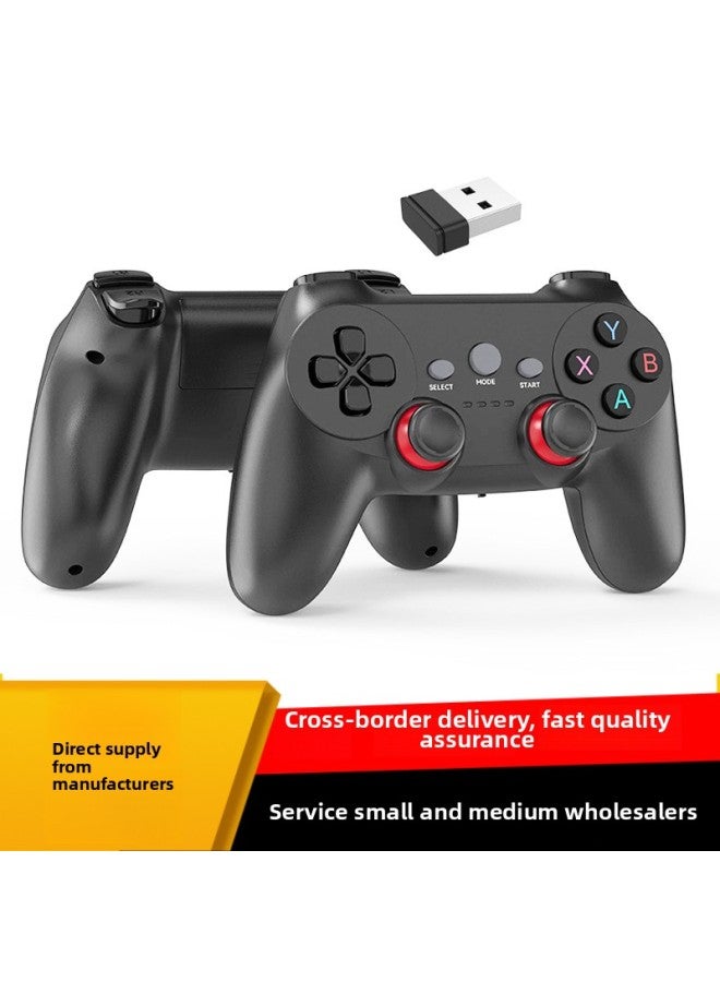 Loquat Doubles 2.4g Wireless Game Handle Compatible With Pc/Android/Game Box One Drag Two 2.4g Wireless Handle-Product Color:Black (bare Metal)  - Image 2