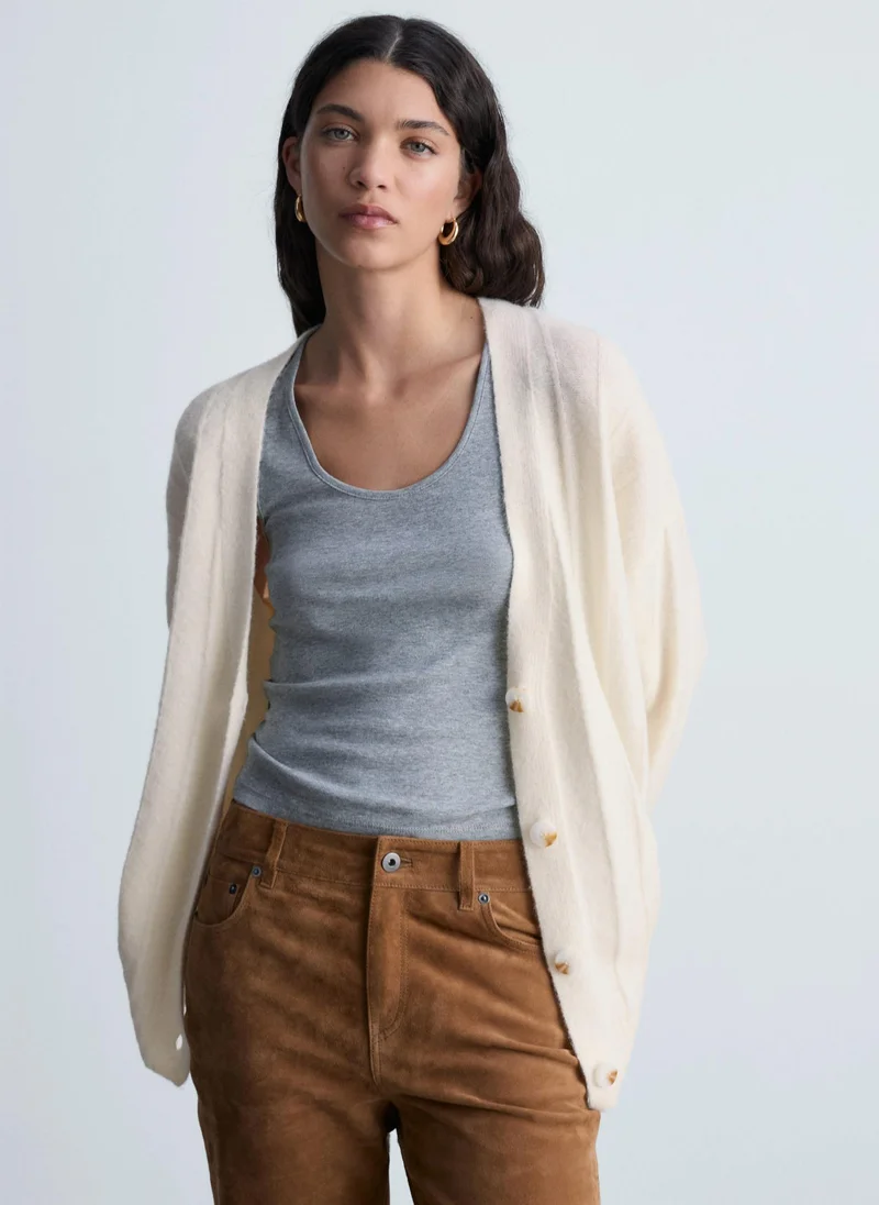 MANGO Buttoned Long Cardigan
